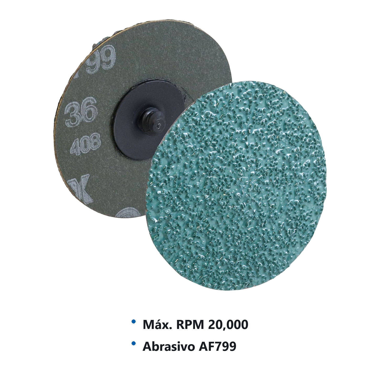 DISCO CAMBIO RÁPIDO 3" TIPO R ACTIROX AF799 (PRECIO X PIEZA - EMPAQUE 25PZAS) - Imagen 3