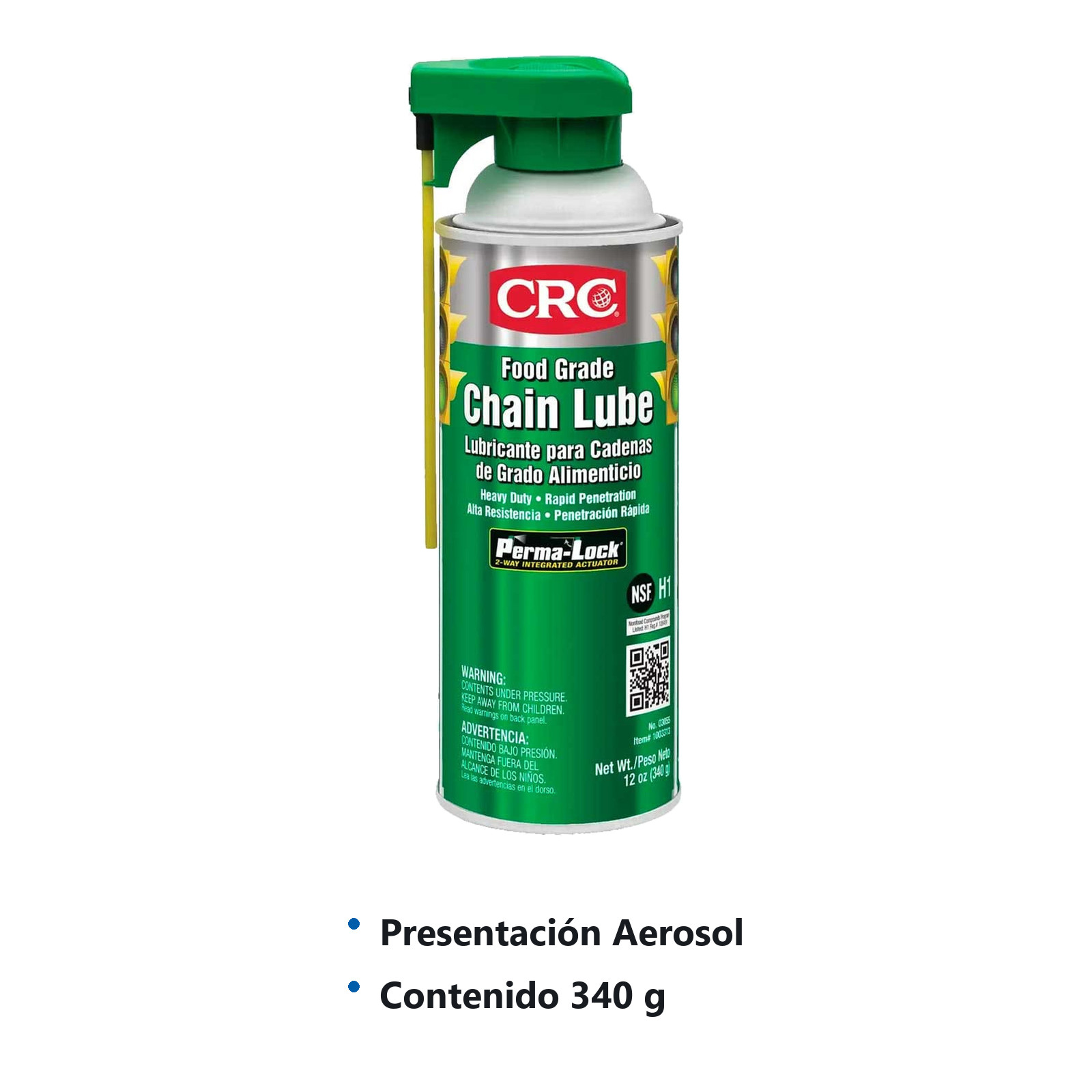 AEROSOL LUBRICANTE DE CADENA DE GRADO ALIMENTARIO, 12 ONZAS, - Imagen 2