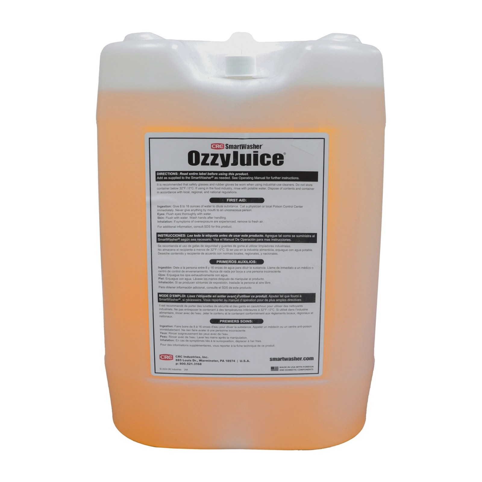 SOLUCION DESENGRASANTE INDUSTRIAL OZZYJUICE SW-4 USO PESADO (5 GALONES) - Imagen 2