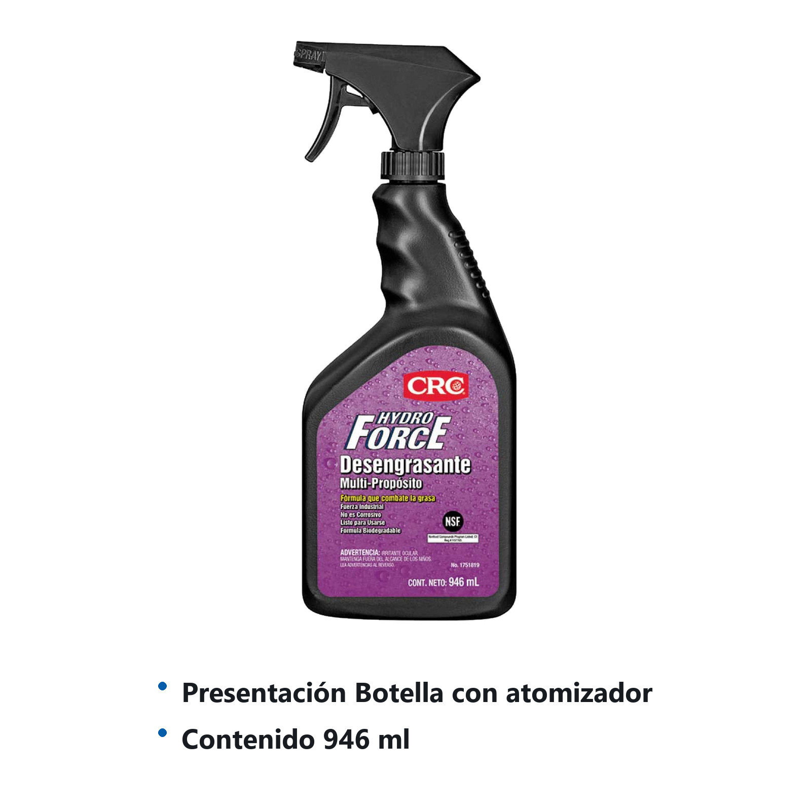 DESENGRASANTE HYDROFORCE C/ATOMIZADOR (946ml) - Imagen 2