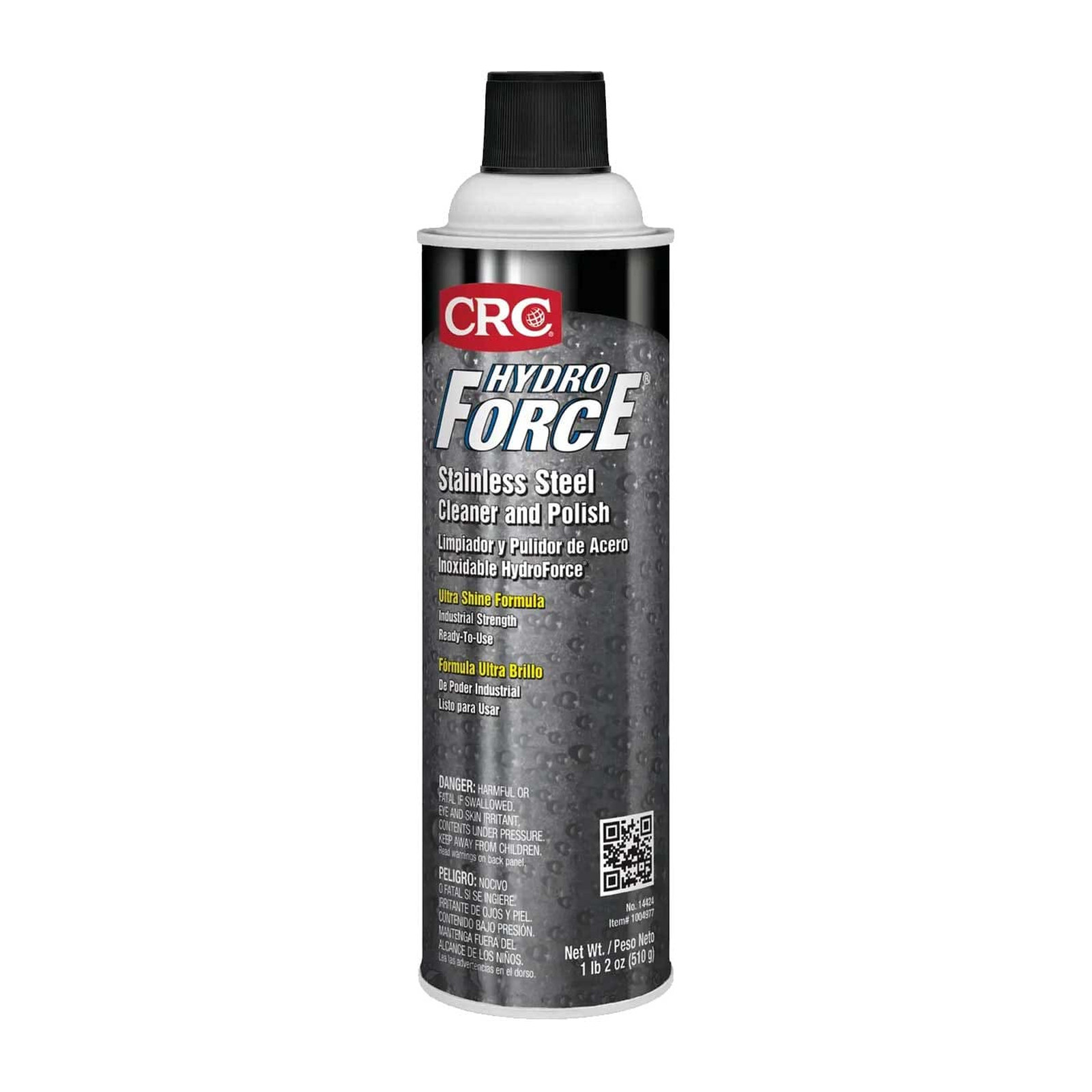 CRC HydroForce Limpiador y Pulidor de Acero Inoxidable en Aerosol 510 g