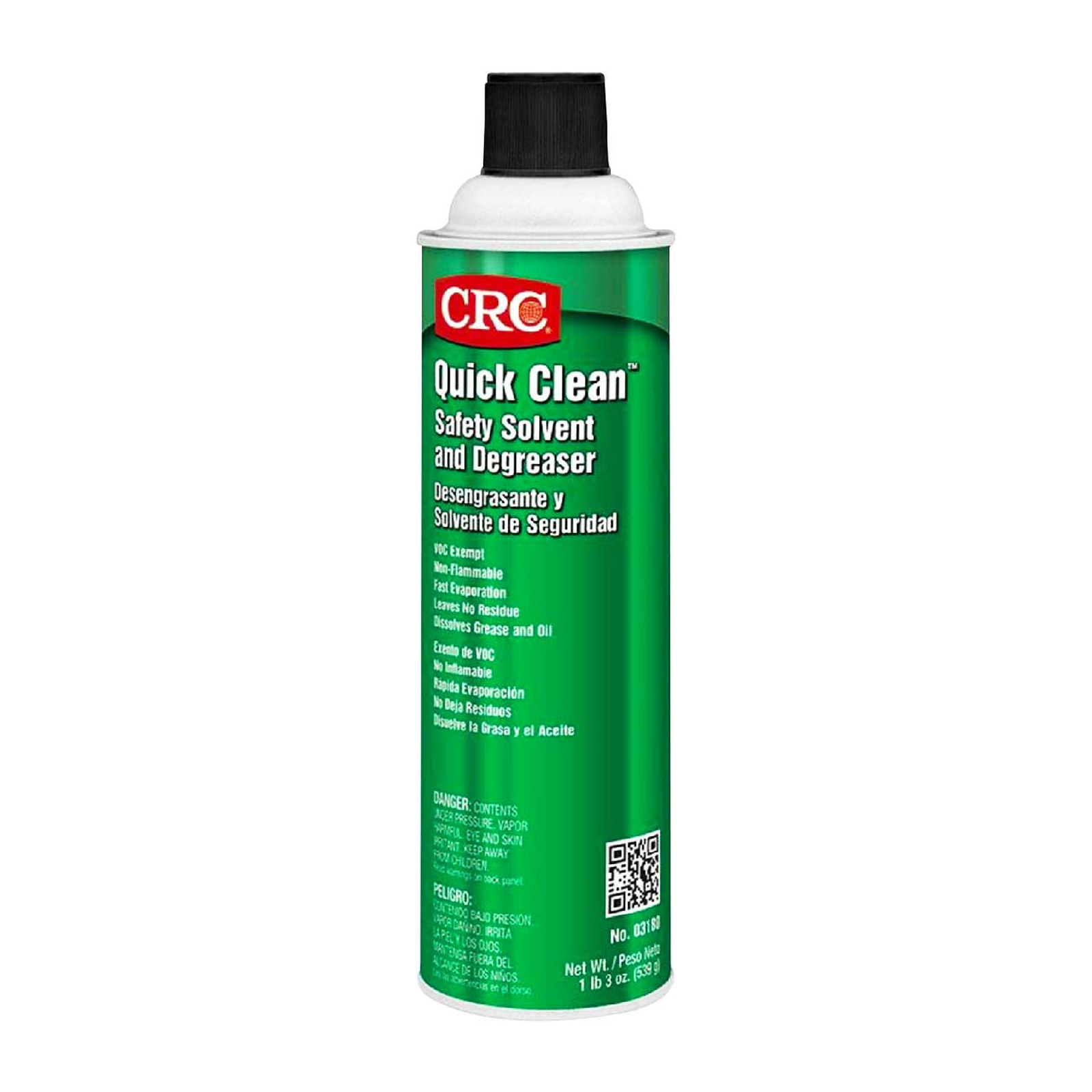 CRC Quick Clean Desengrasante y Solvente de Seguridad Aerosol 538 g