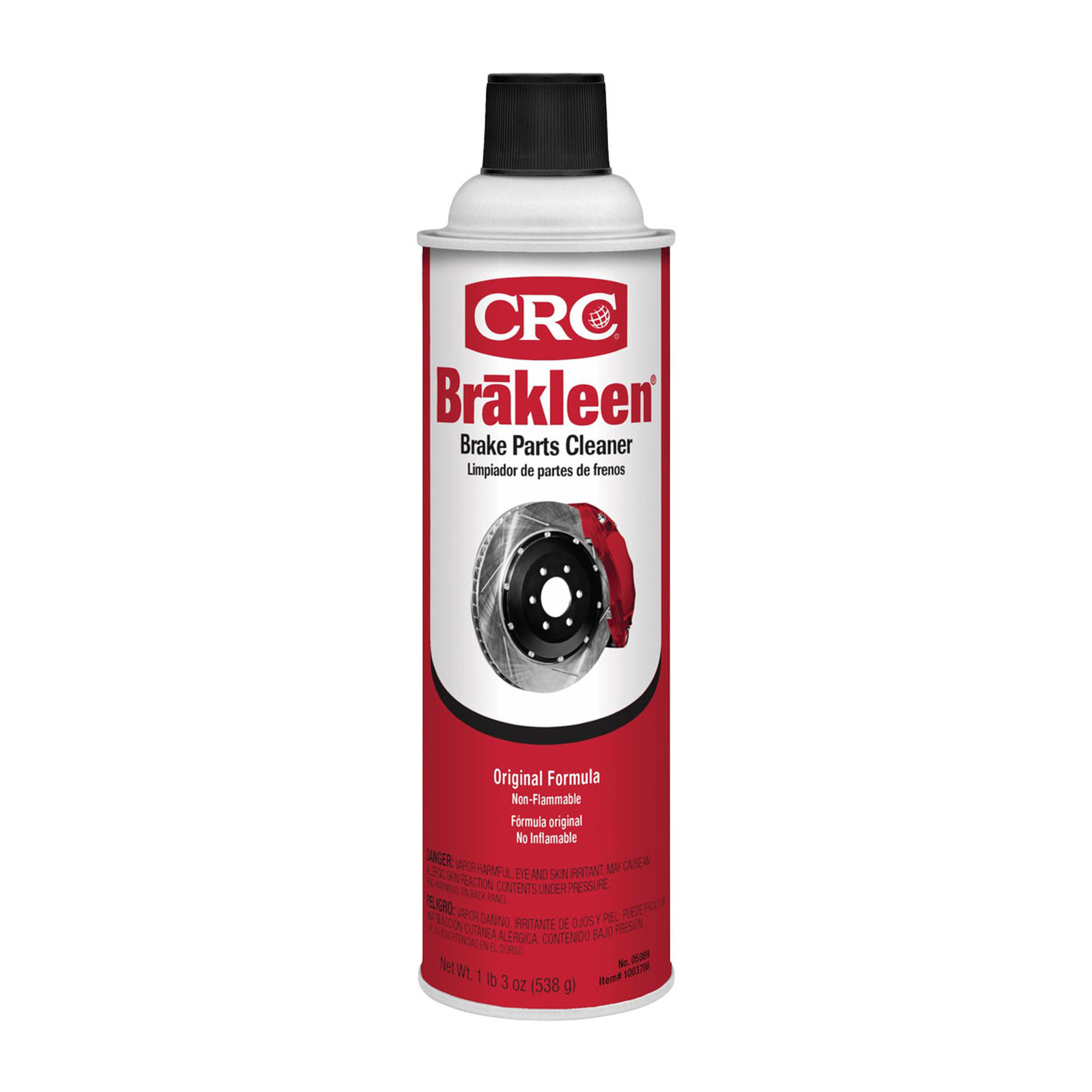 LIMPIADOR DE PARTES DE FRENOS BRAKLEEN NO INFLAMABLE AEROSOL (538G)