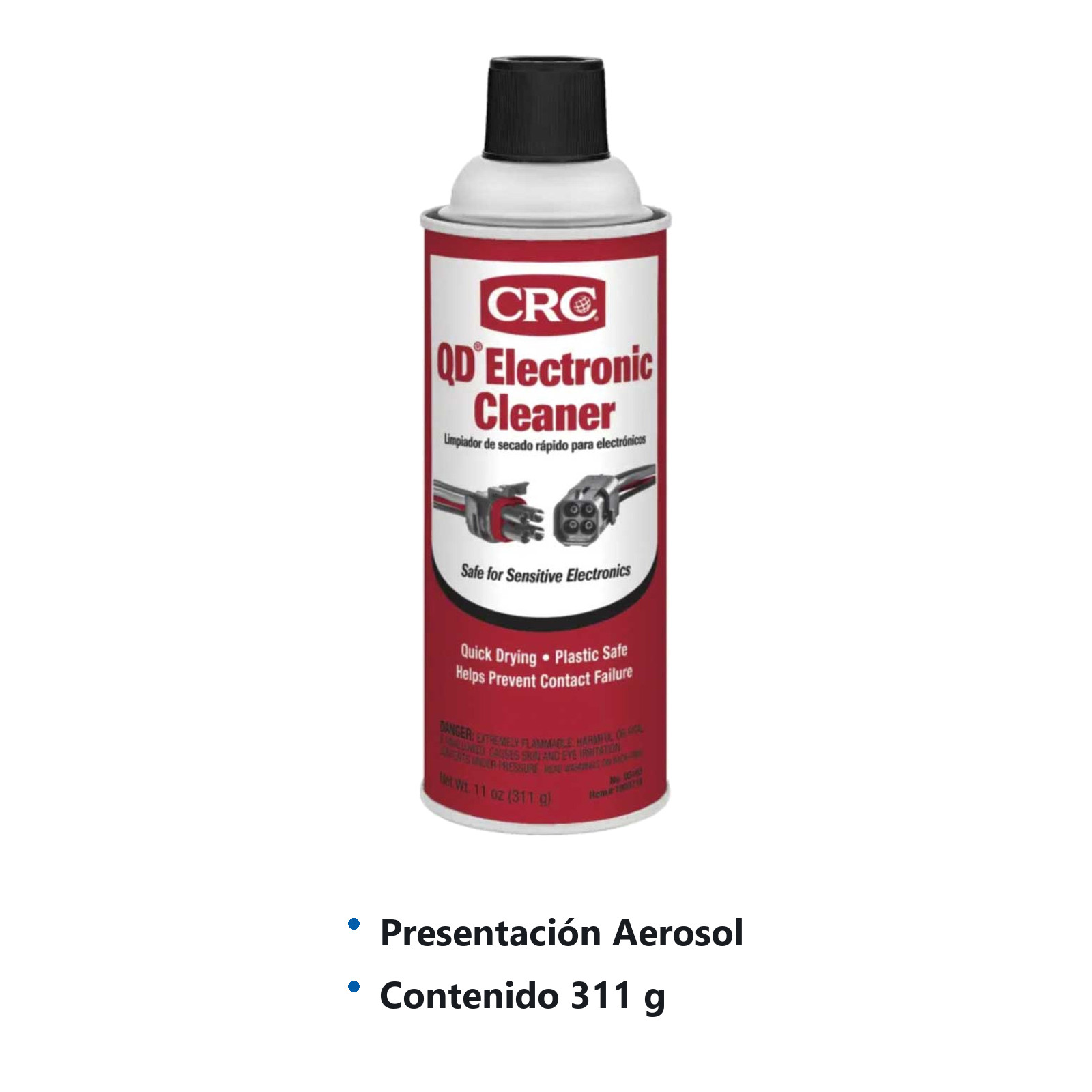 LIMPIADOR PARA ELECTRONICOS QD AEROSOL (311g) - Imagen 2