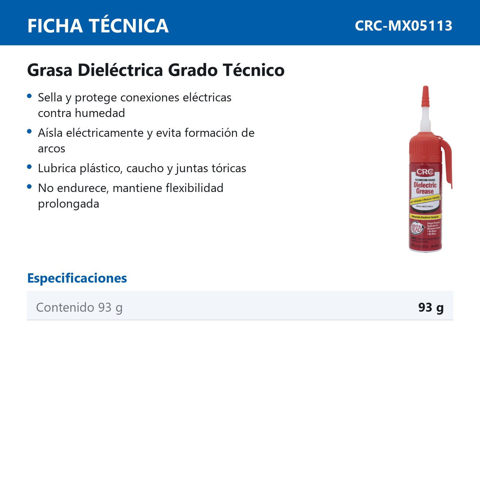 GRASA DIELECTRICA GRADO TECNICO AEROSOL (93G) - Imagen 4