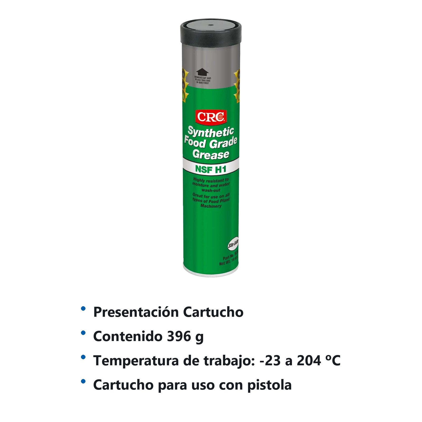 GRASA SINTETICA GRADO ALIMENTICIO CARTUCHO (396g) - Imagen 2