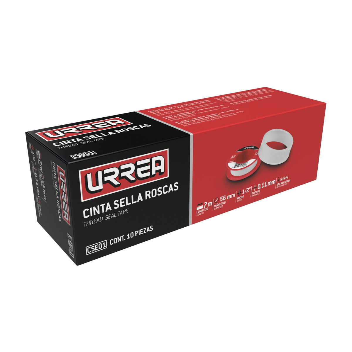 Cinta sella roscas de altas temperaturas 13 mm x 7 m Urrea - Imagen 4