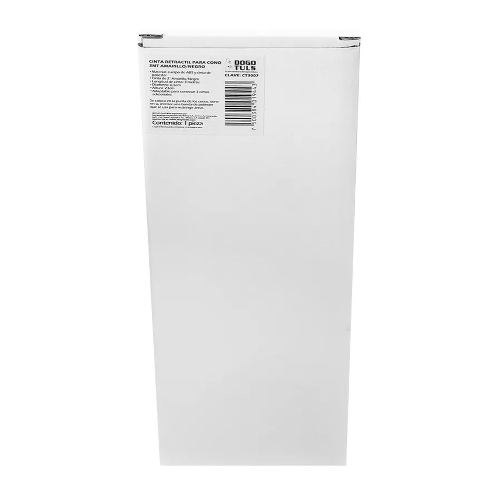 Cinta Retráctil para Cono 3 m Blanco/Rojo - Imagen 4