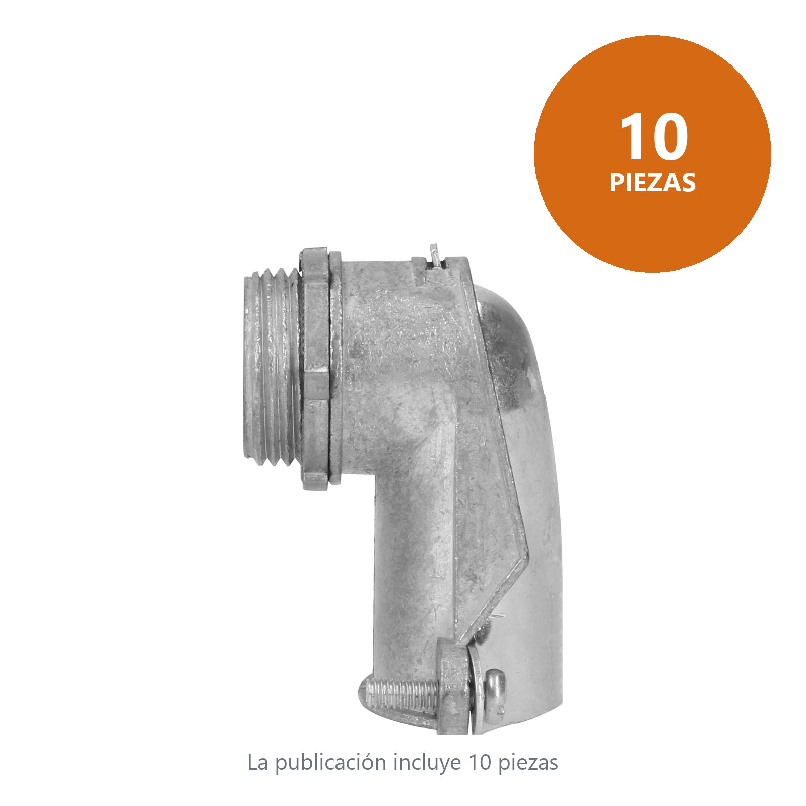 Conector curvo metálico para tubo flexible 1" Surtek - Imagen 3