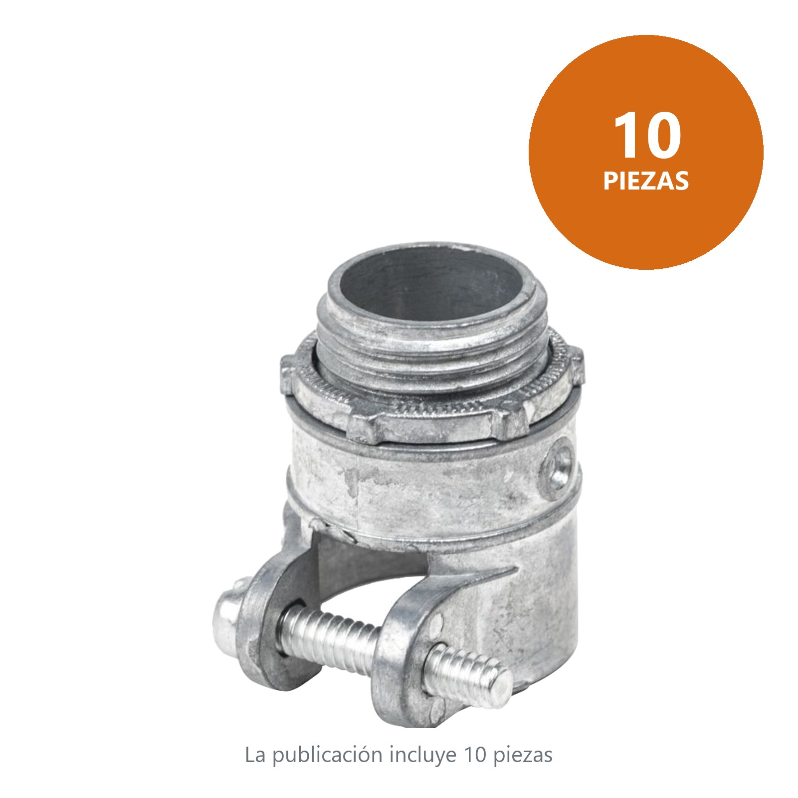 Conector recto metálico para tubo flexible 3/4" Surtek - Imagen 3