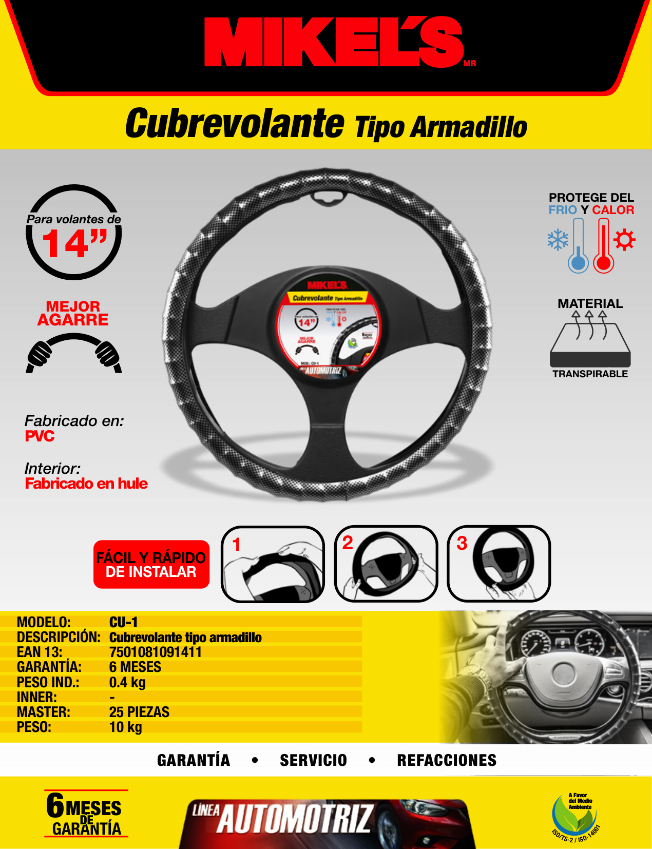 MIKELS CU-1 Cubre volante tipo armadillo - Imagen 2