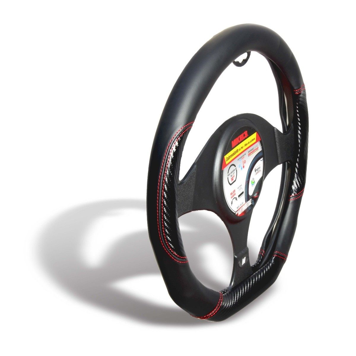 MIKELS CU-D2 Cubrevolante de piel, fibra de carbono forma "D" - Imagen 3
