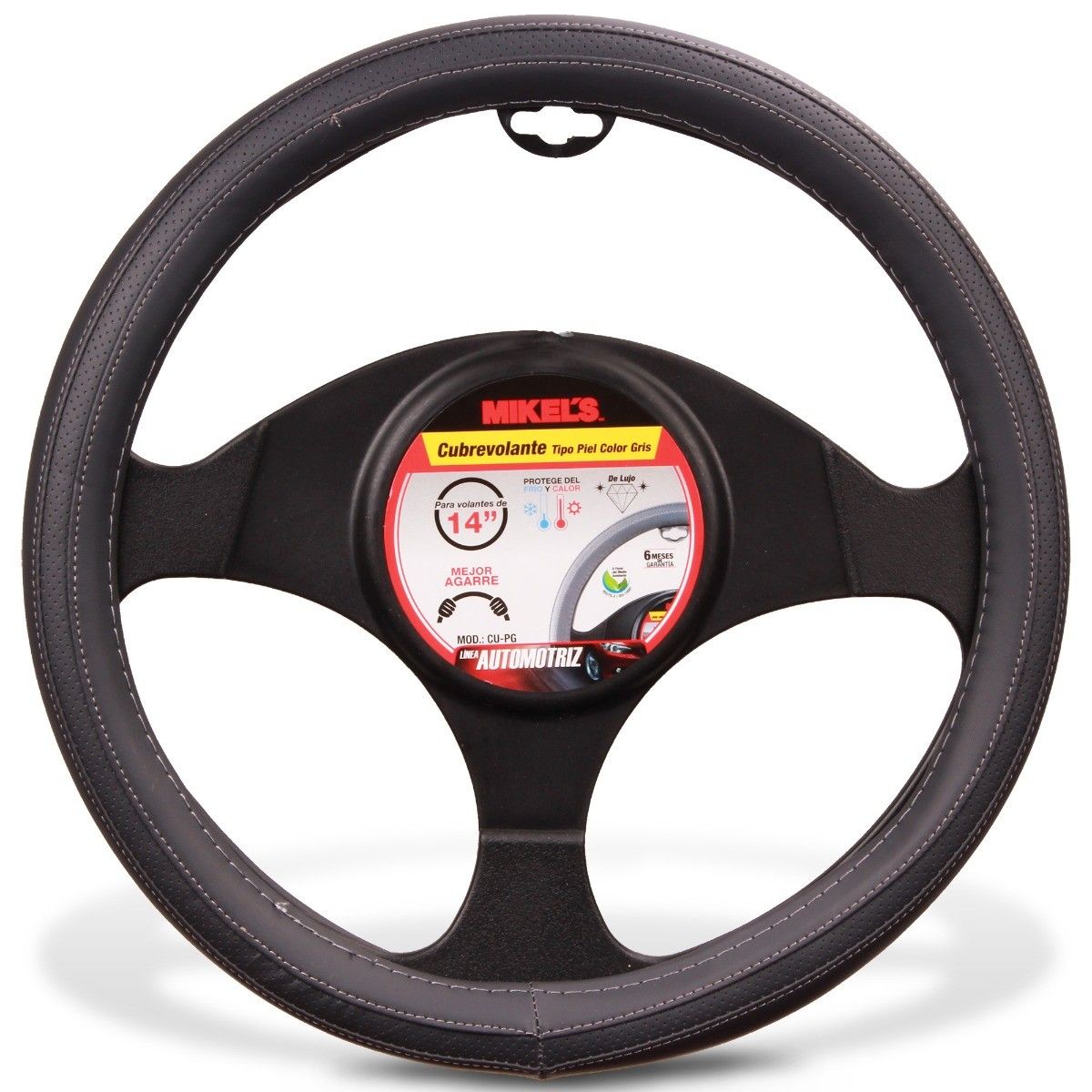 MIKELS CU-PG Cubre volante tipo piel, color gris