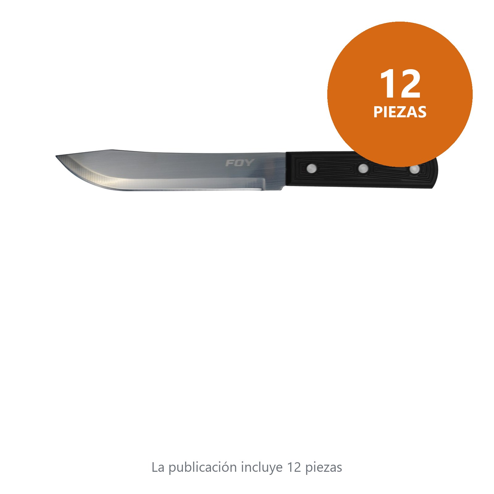 Cuchillo cebollero de acero inoxidable con mango de plástico de 5" Foy - Imagen 2