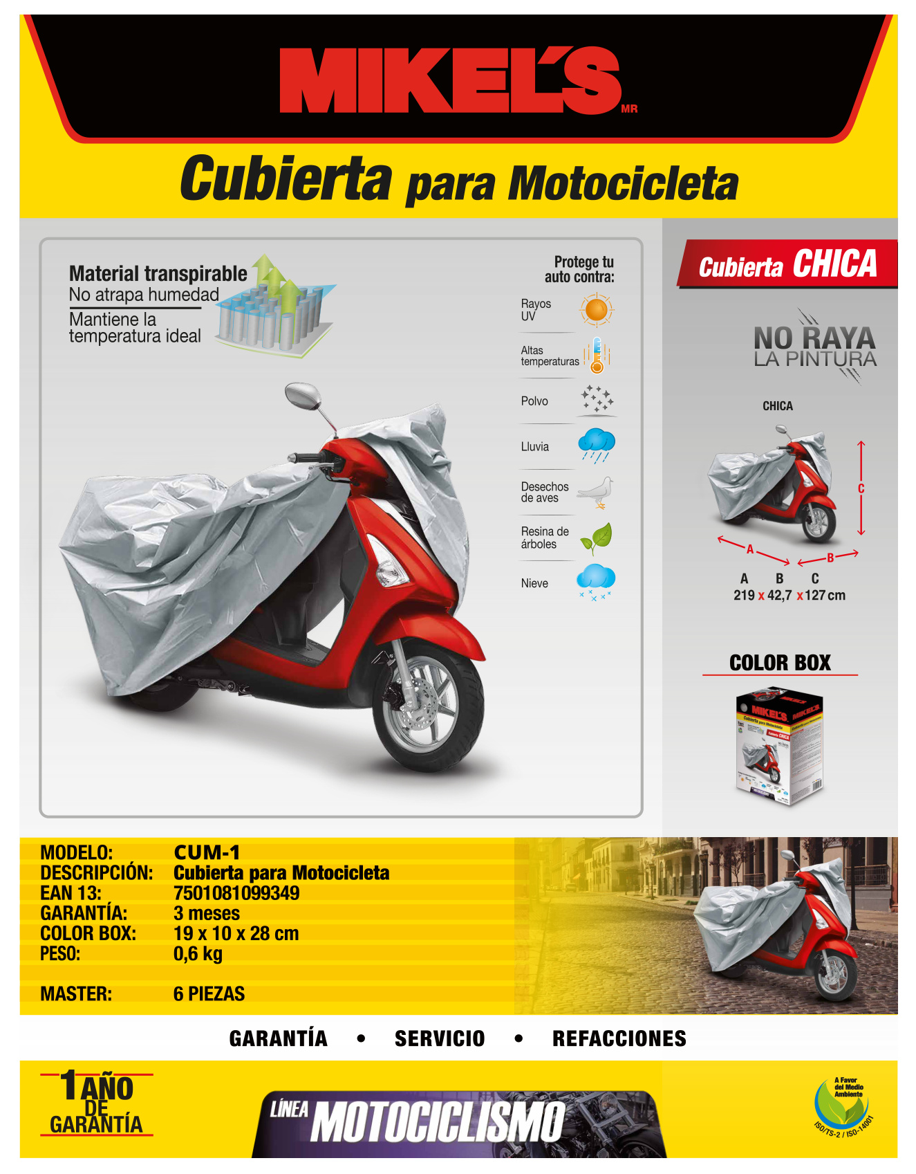 MIKELS CUM-1 Cubierta para motocicleta (CH) - Imagen 4
