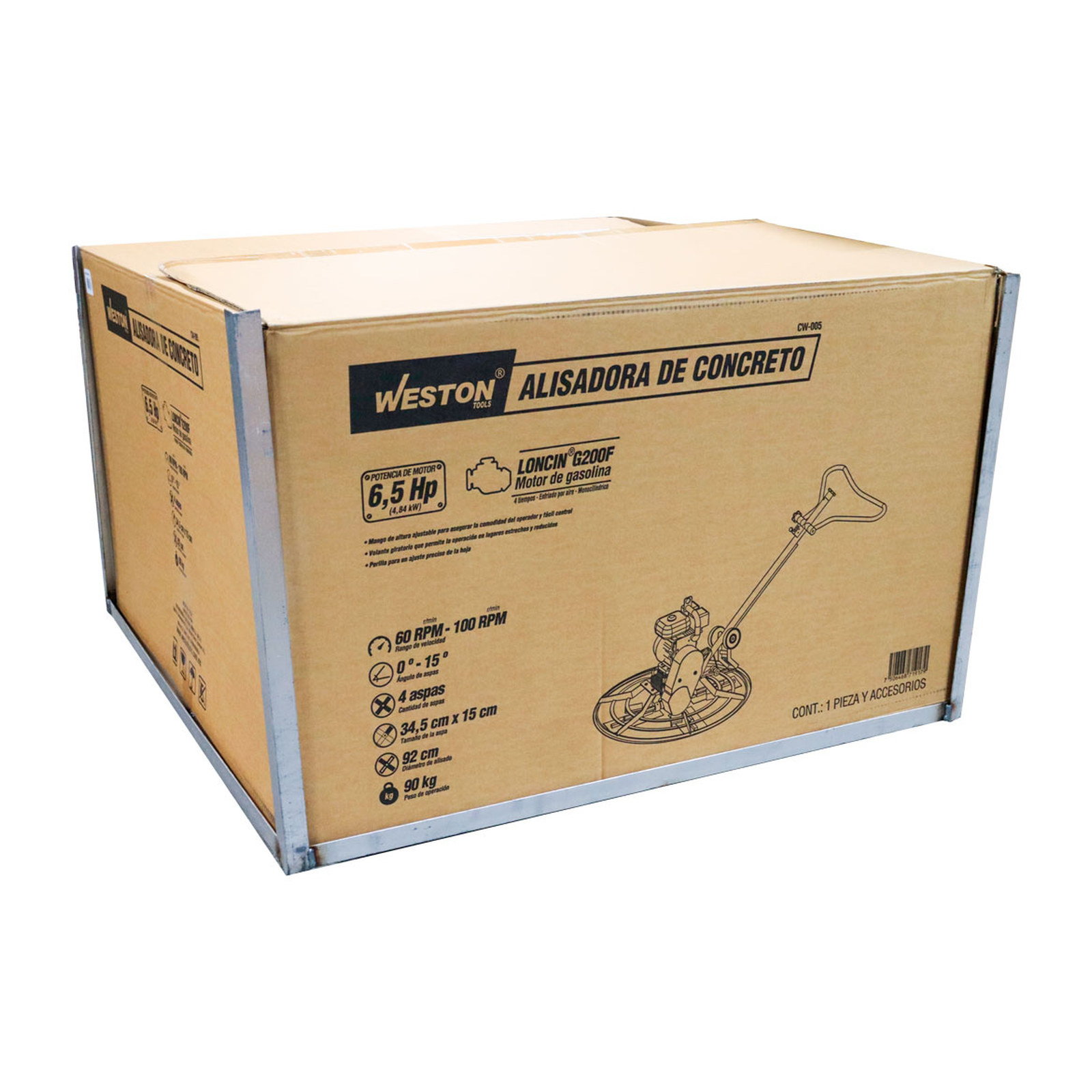 ALISADORA D/CONCRETO MANUAL C/CUCHILLAS 920CM - Imagen 4
