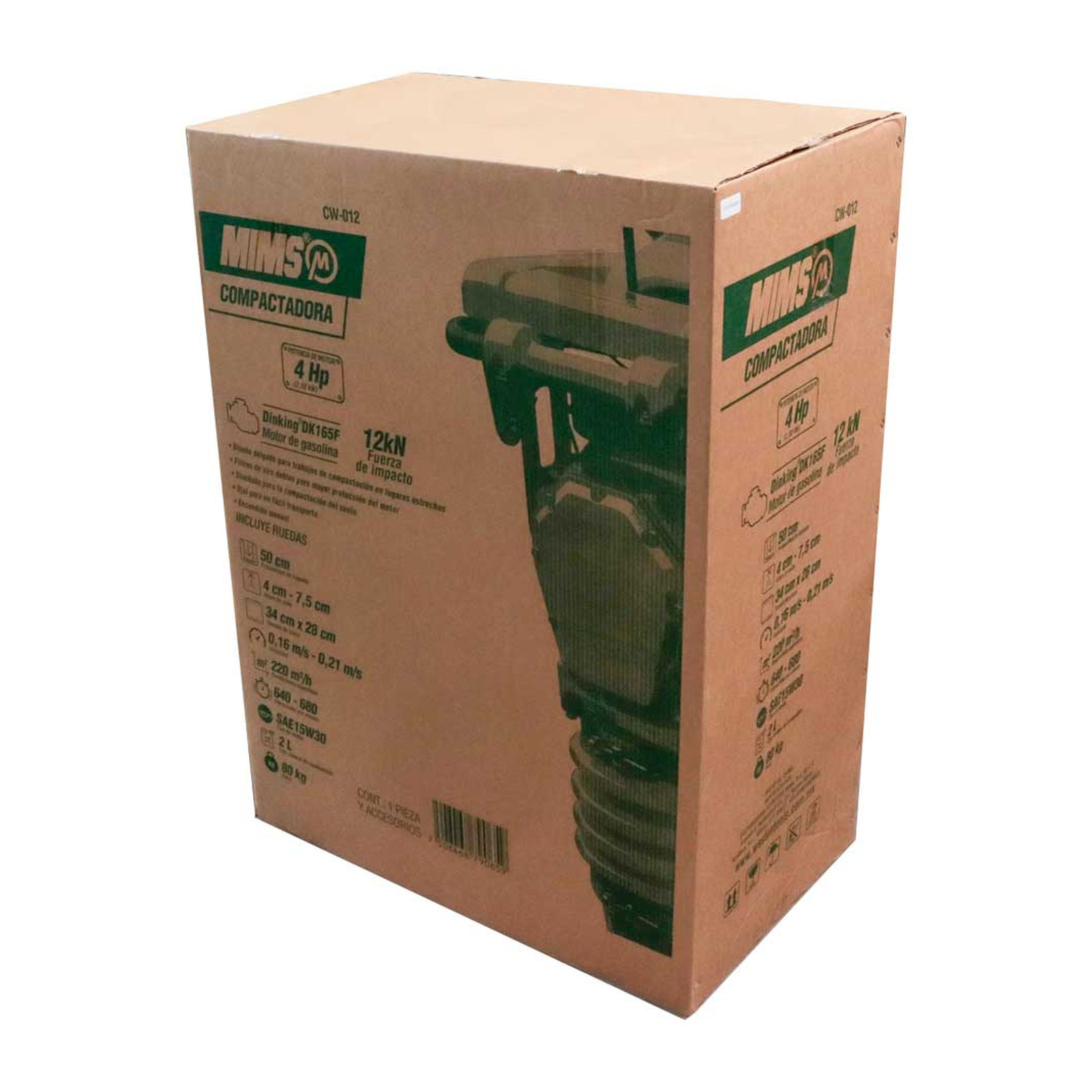 BAILARINA COMPACTADORA 4HP 12 kN MIMS MOTOR DINKIN DK165 - Imagen 3