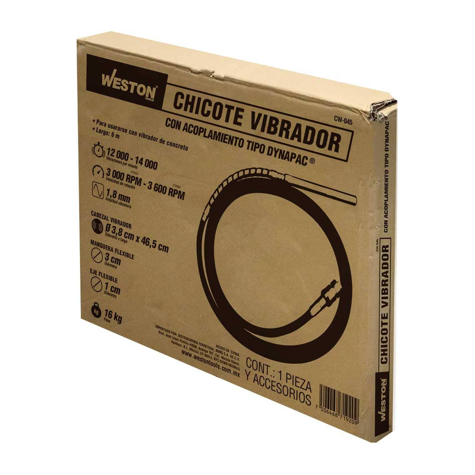CHICOTE VIBRADOR TIPO DYNAPAC 38MM X 6M - Imagen 4