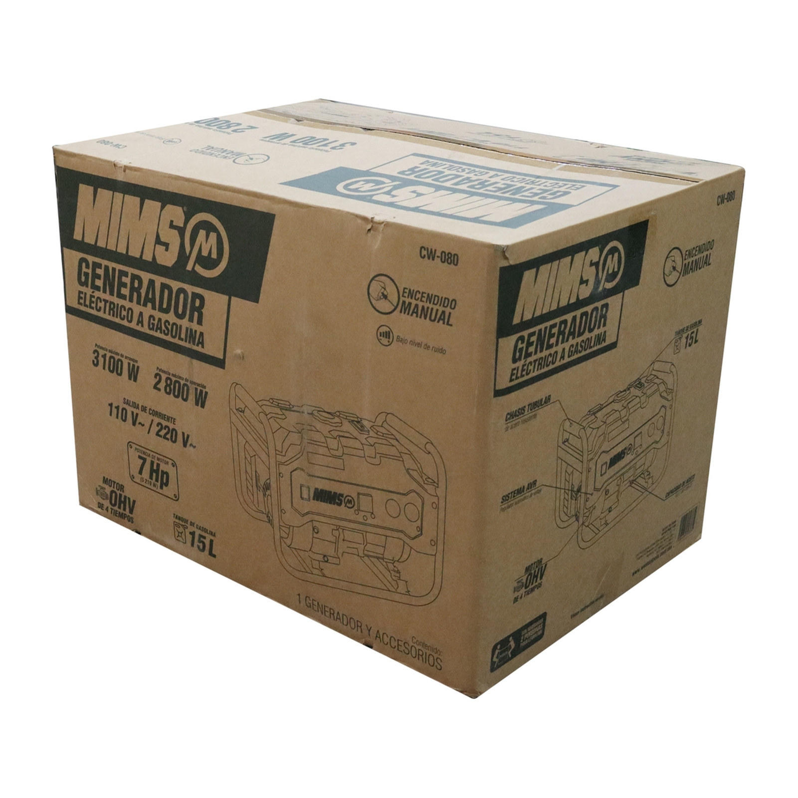 GENERADOR ELECTRICO A GASOLINA 3100W (INICIO MANUAL) - Imagen 4