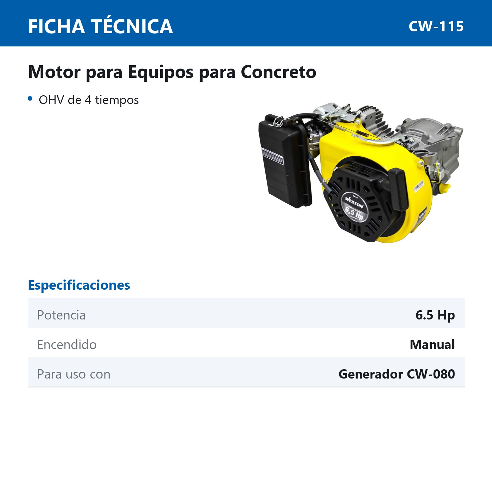 MOTOR P/GENERADOR A GASOLINA 2800W - Imagen 4