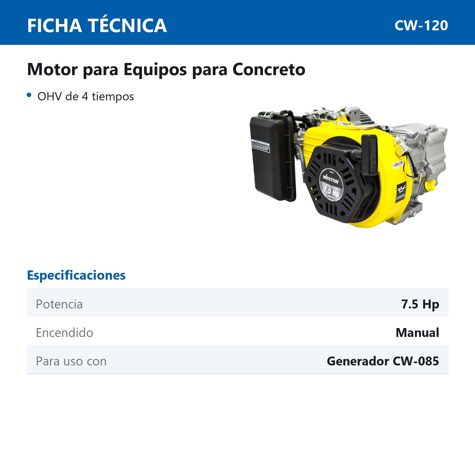 MOTOR P/GENERADOR A GASOLINA 3600W - Imagen 4