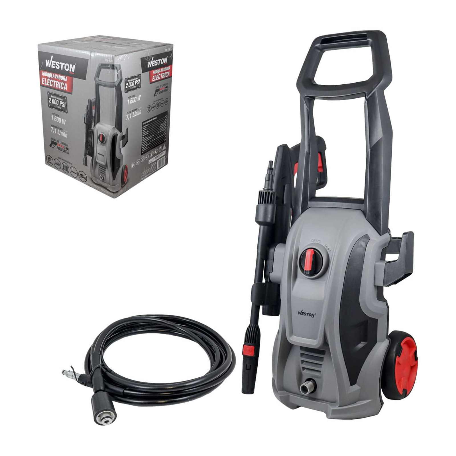 Hidrolavadora Eléctrica Weston 2 HP 2000 PSI 7.1 L/min