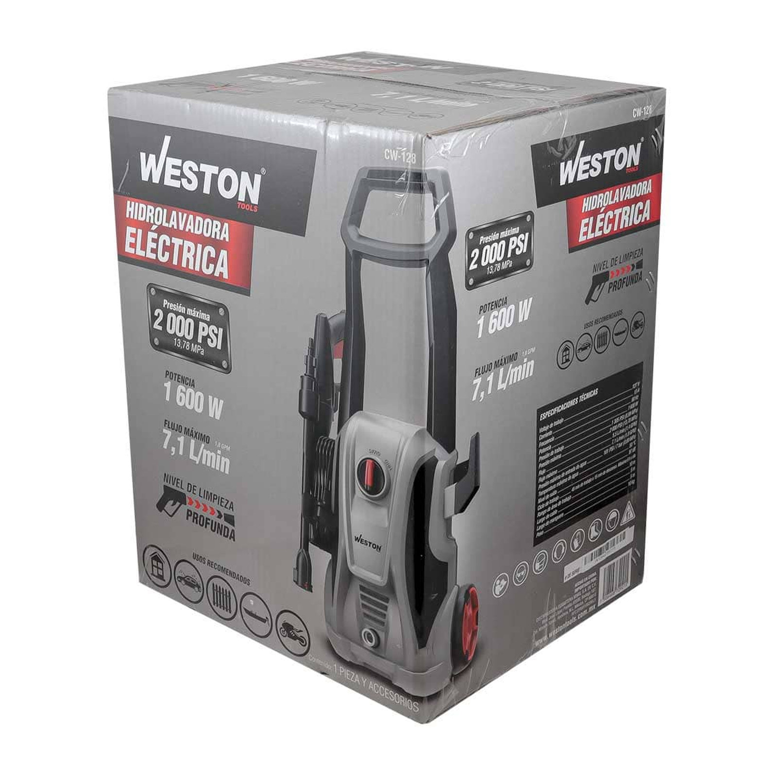 HIDROLAVADORA ELECTRICA 2HP 2000 PSI 7.1 L/MIN - Imagen 4