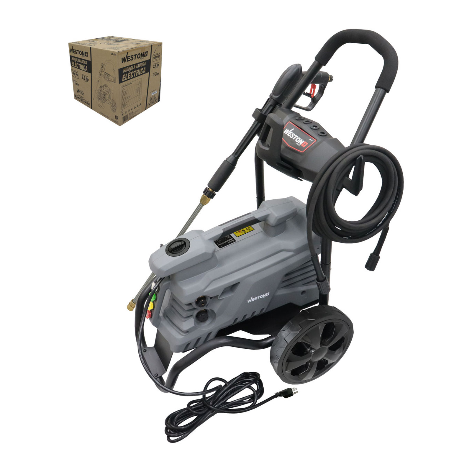 Hidrolavadora Eléctrica 2.8 HP 1900 PSI 11 L/min Weston Plus