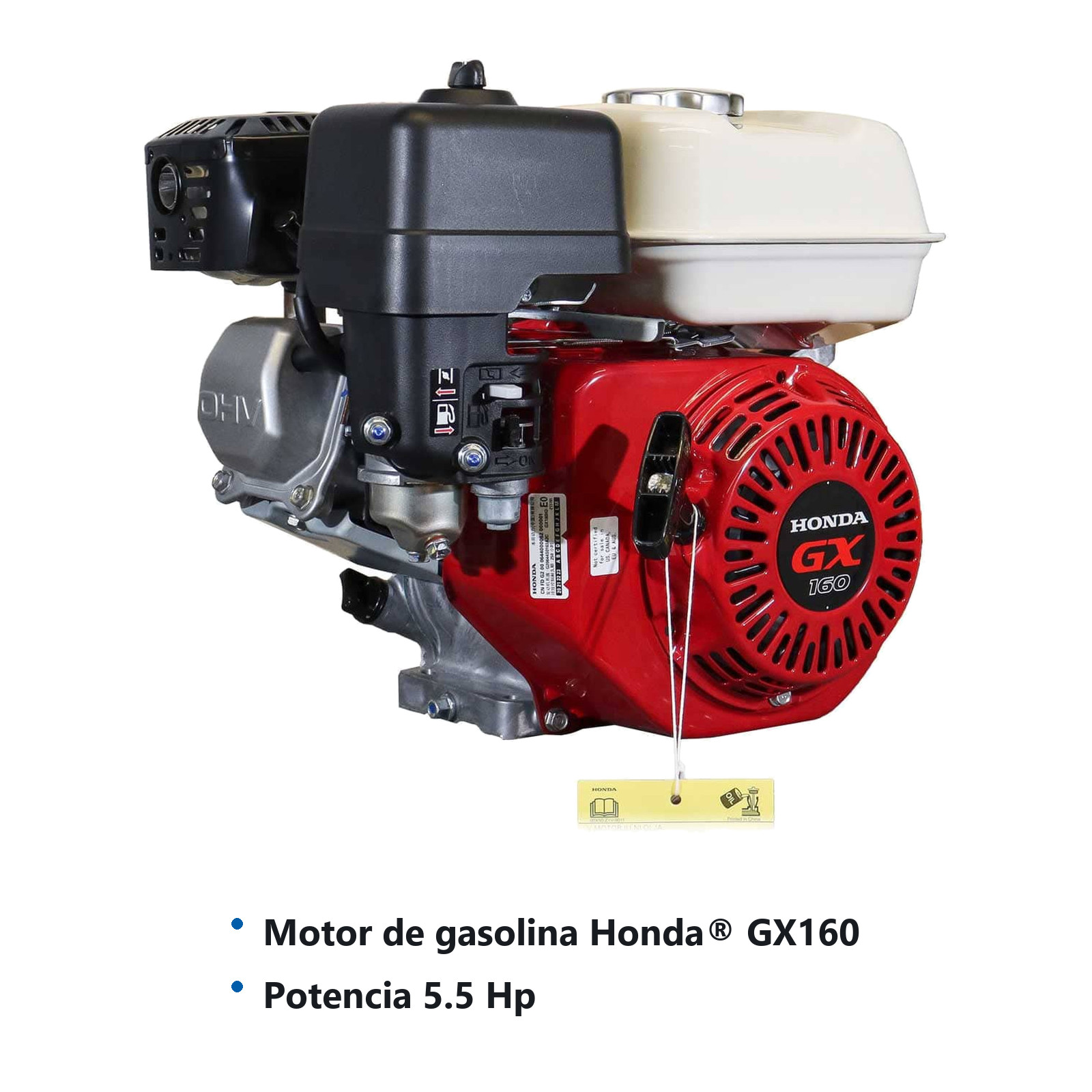 MOTOR DE GASOLINA HONDA GX160  5.5HP - Imagen 4