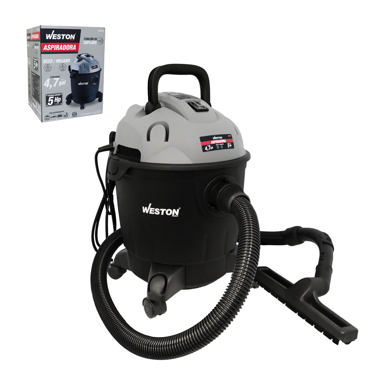 Aspiradora Mojado/Seco Weston 4.7 Gal (18 L) 5 HP 127V