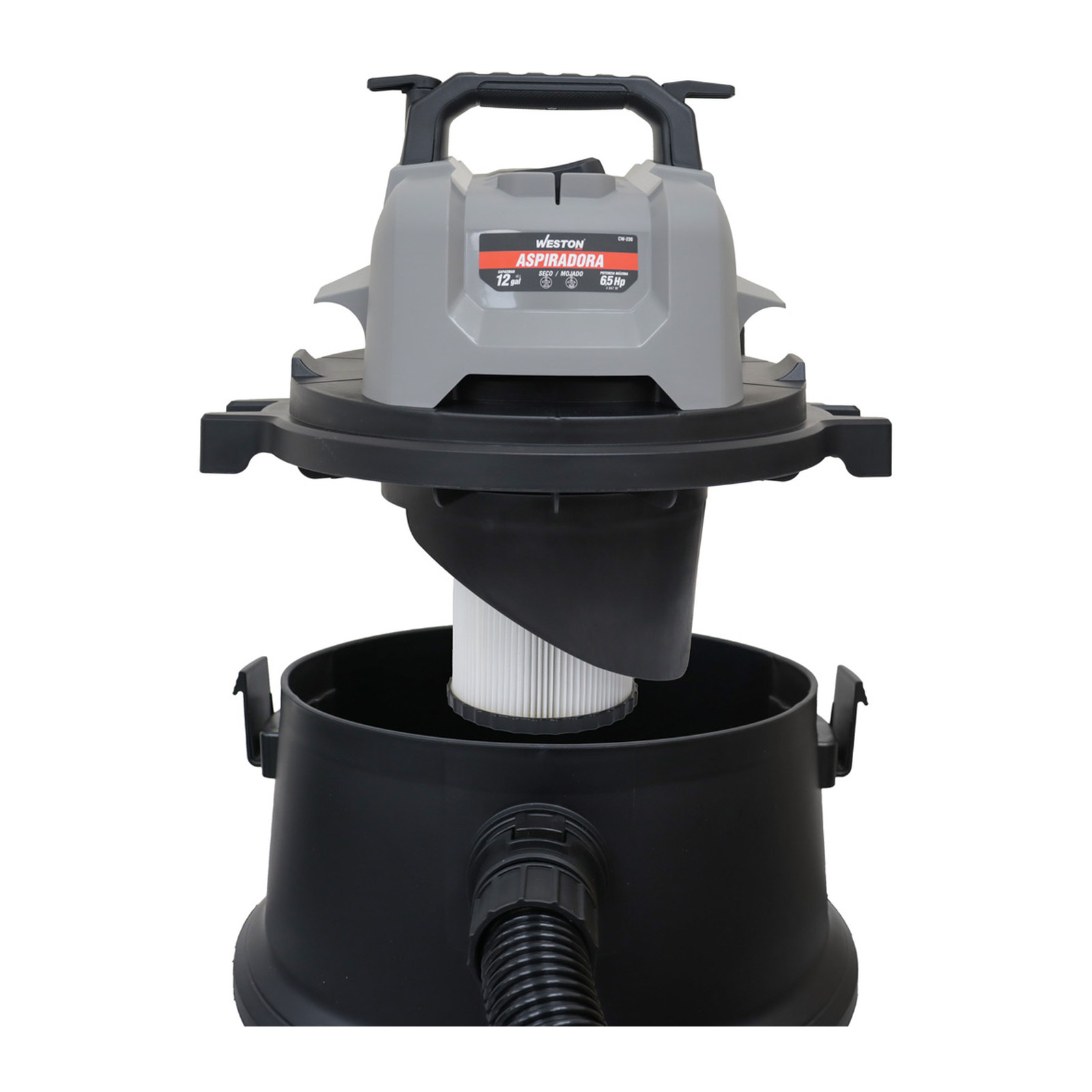 ASPIRADORA MOJADO/SECO 12GAL (45 L) 6.5HP 127V - Imagen 2
