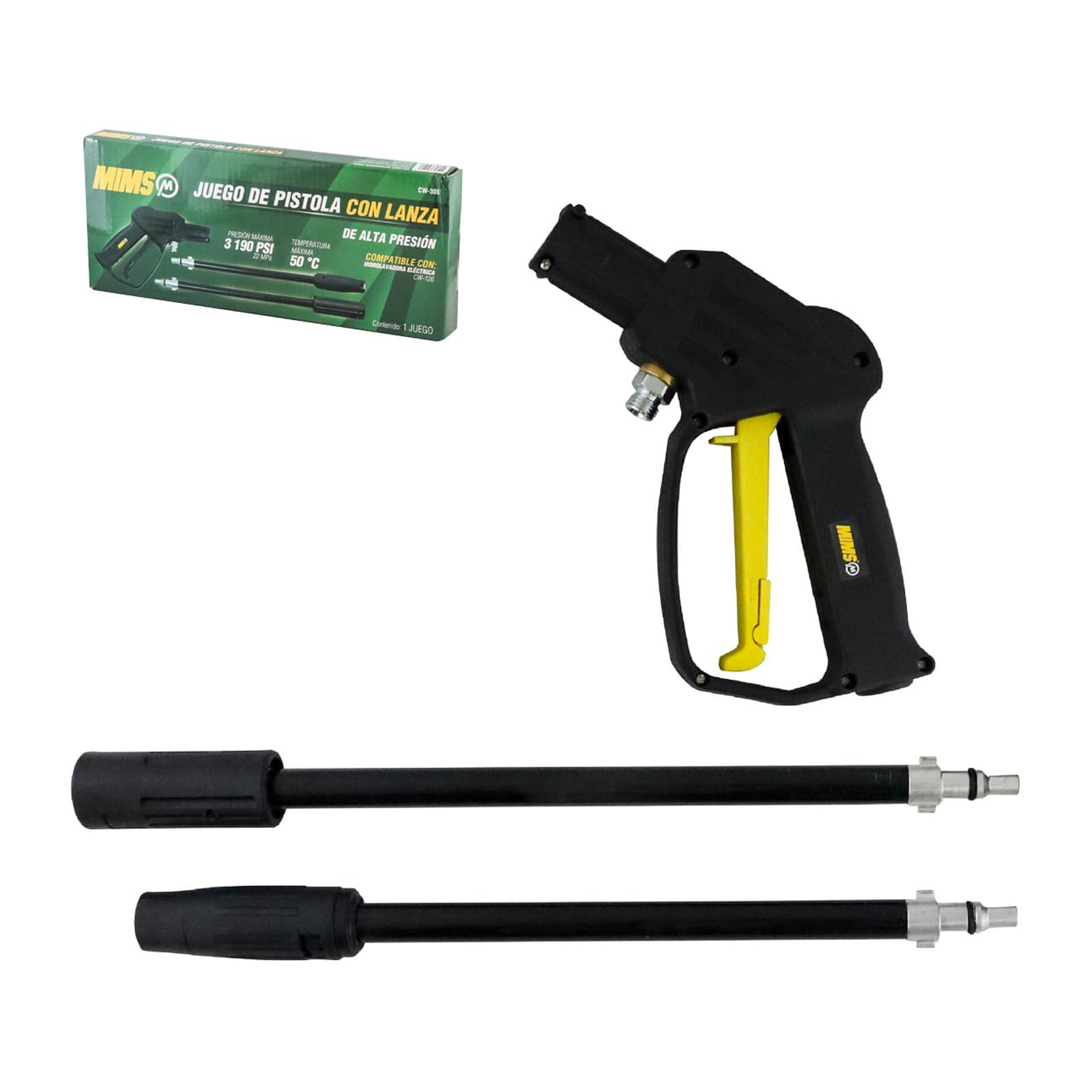 Juego de Pistola con Lanza para Hidrolavadora MIMS CW-126 Weston