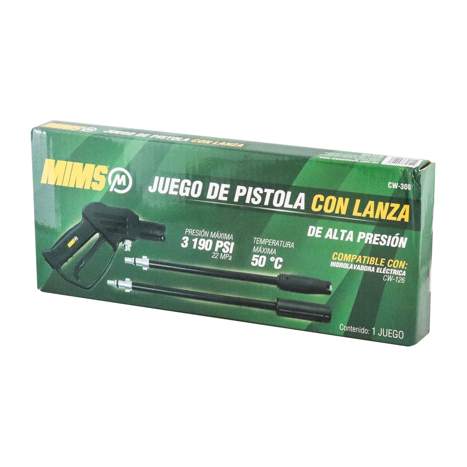 JUEGO DE PISTOLA CON LANZA P/HIDROLAVADORA MIMS CW-126 - Imagen 4