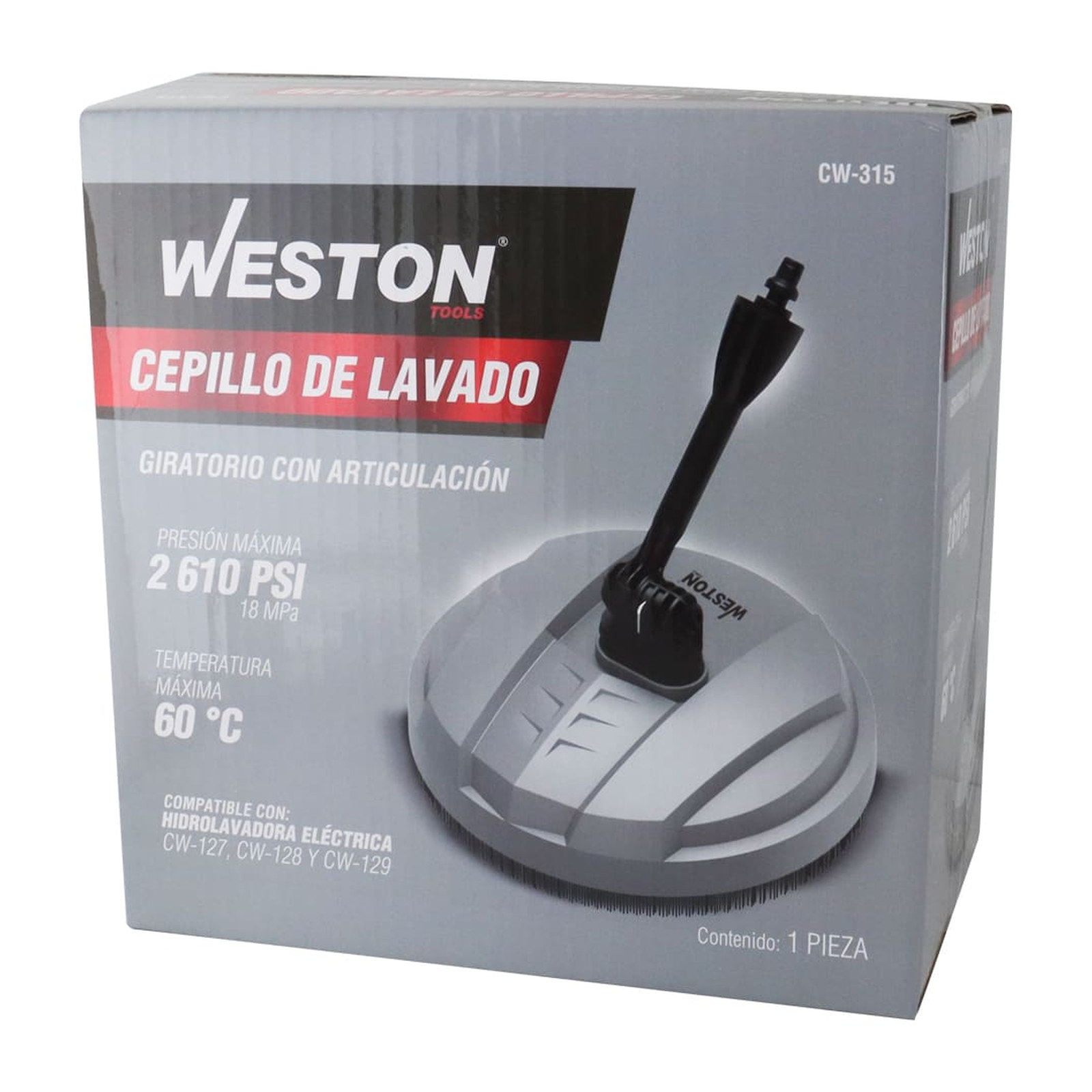 CEPILLO DE LAVADO GIRATORIO CON ARTICULACION P/HIDROLAVADORA WESTON CW-127, CW-128 Y CW-129 - Imagen 4