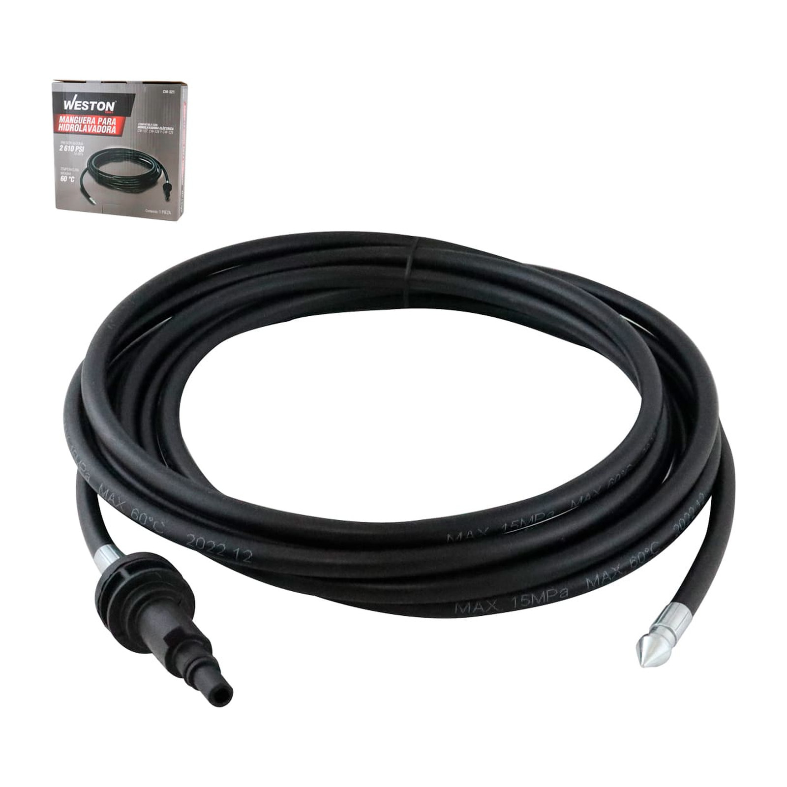 Manguera para Limpieza de Tuberías 5 m WESTON CW-127, CW-128 y CW-1