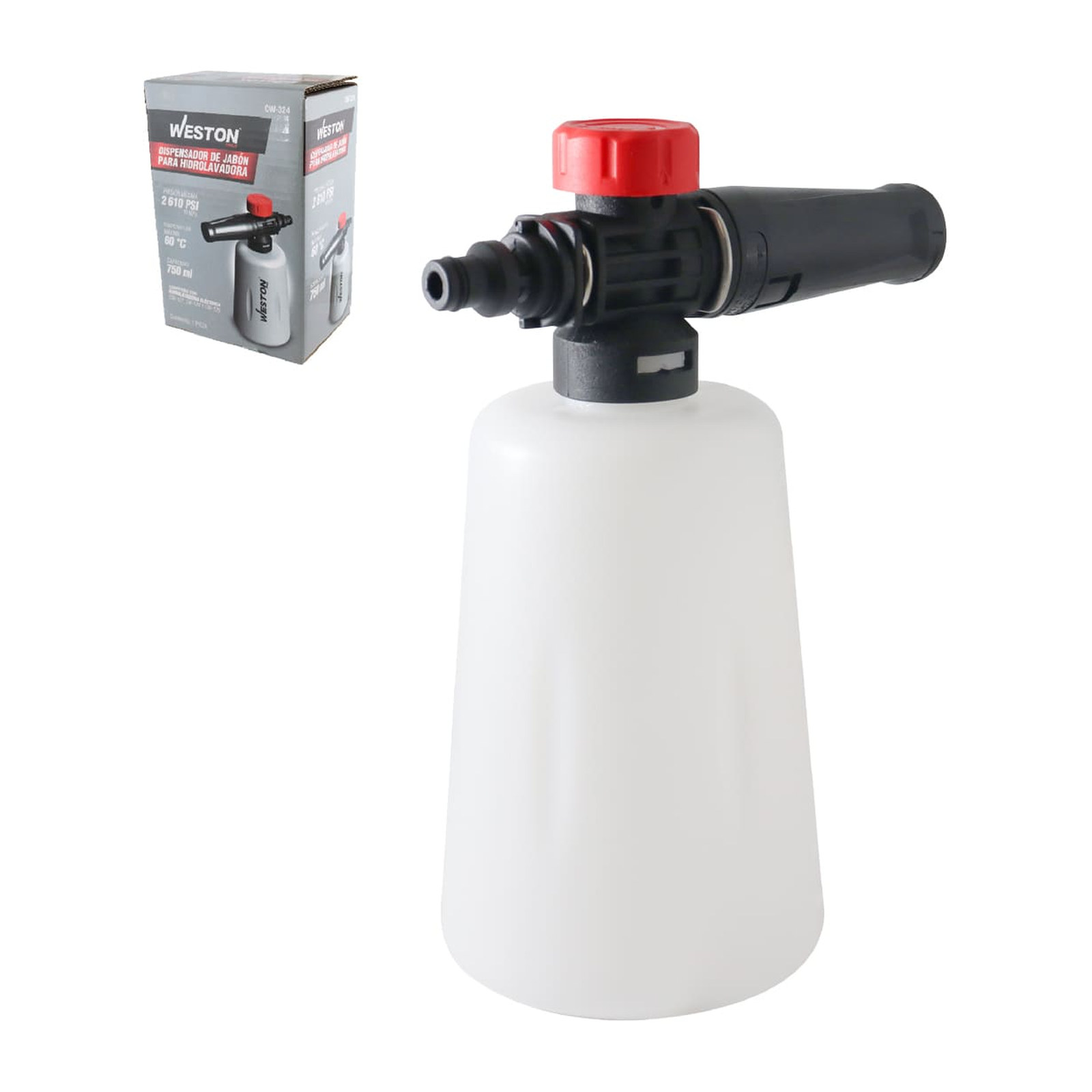 Dispensador de Jabón 750 ml para Hidrolavadora WESTON CW-127, CW-128 y CW-129