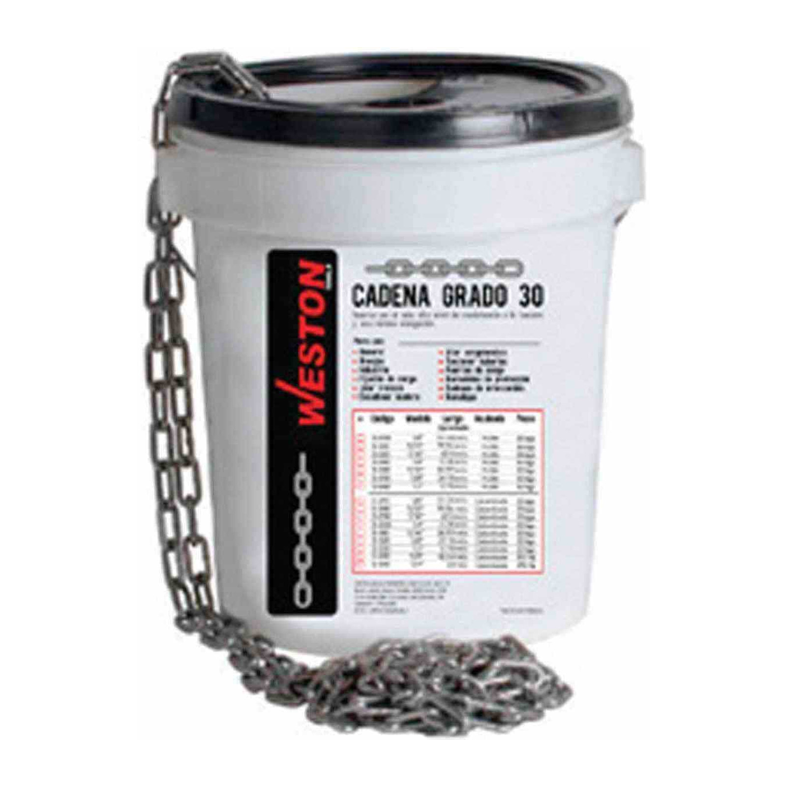 Cadena de Acero Pulido 5/16" Grado 30 50 kg 36.99 m WESTON