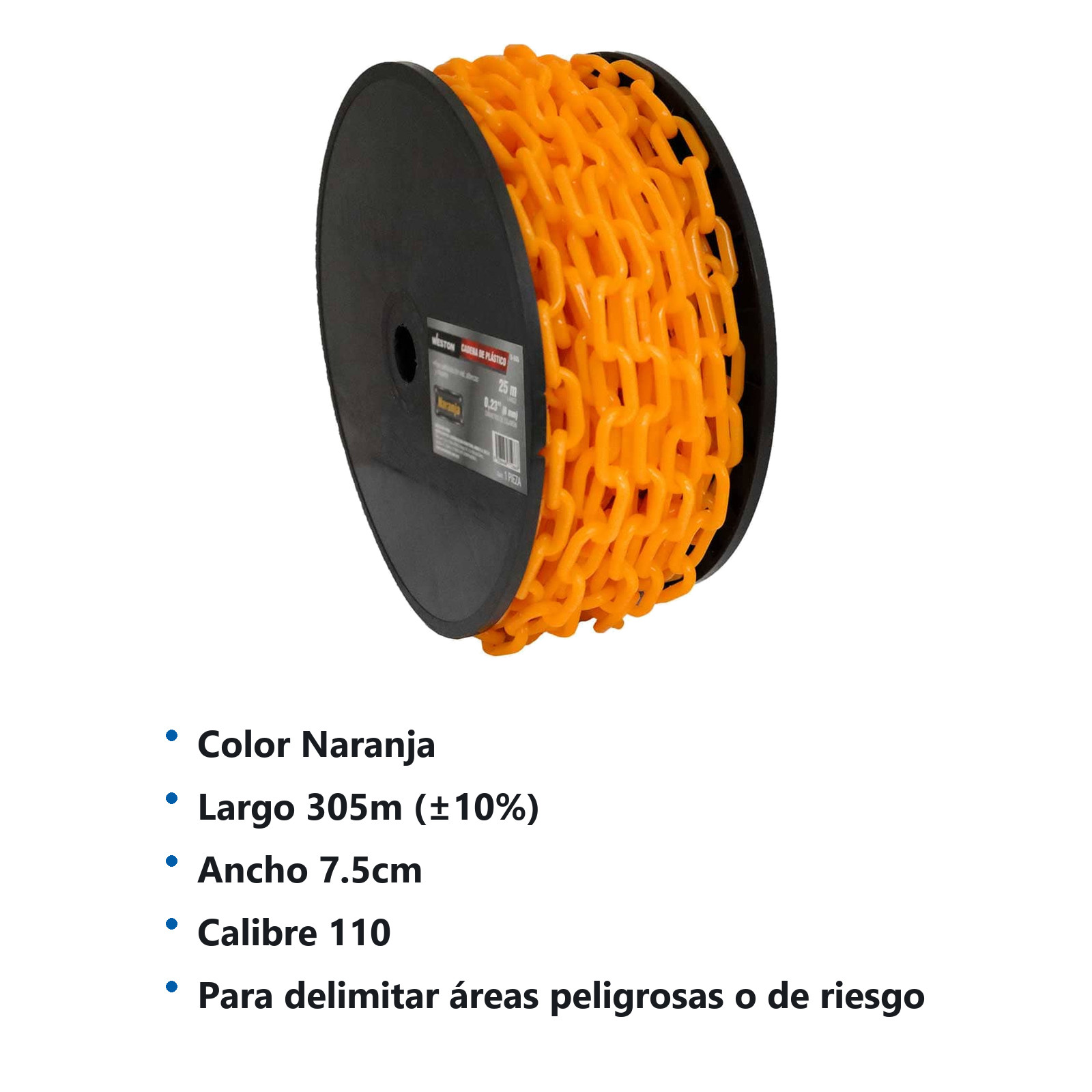 CADENA DE PLÁSTICO Ø6MM*25M NARANJA - Imagen 4