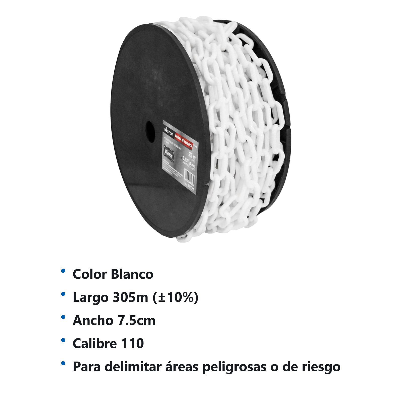 CADENA DE PLÁSTICO Ø6MM*25M BLANCO - Imagen 4