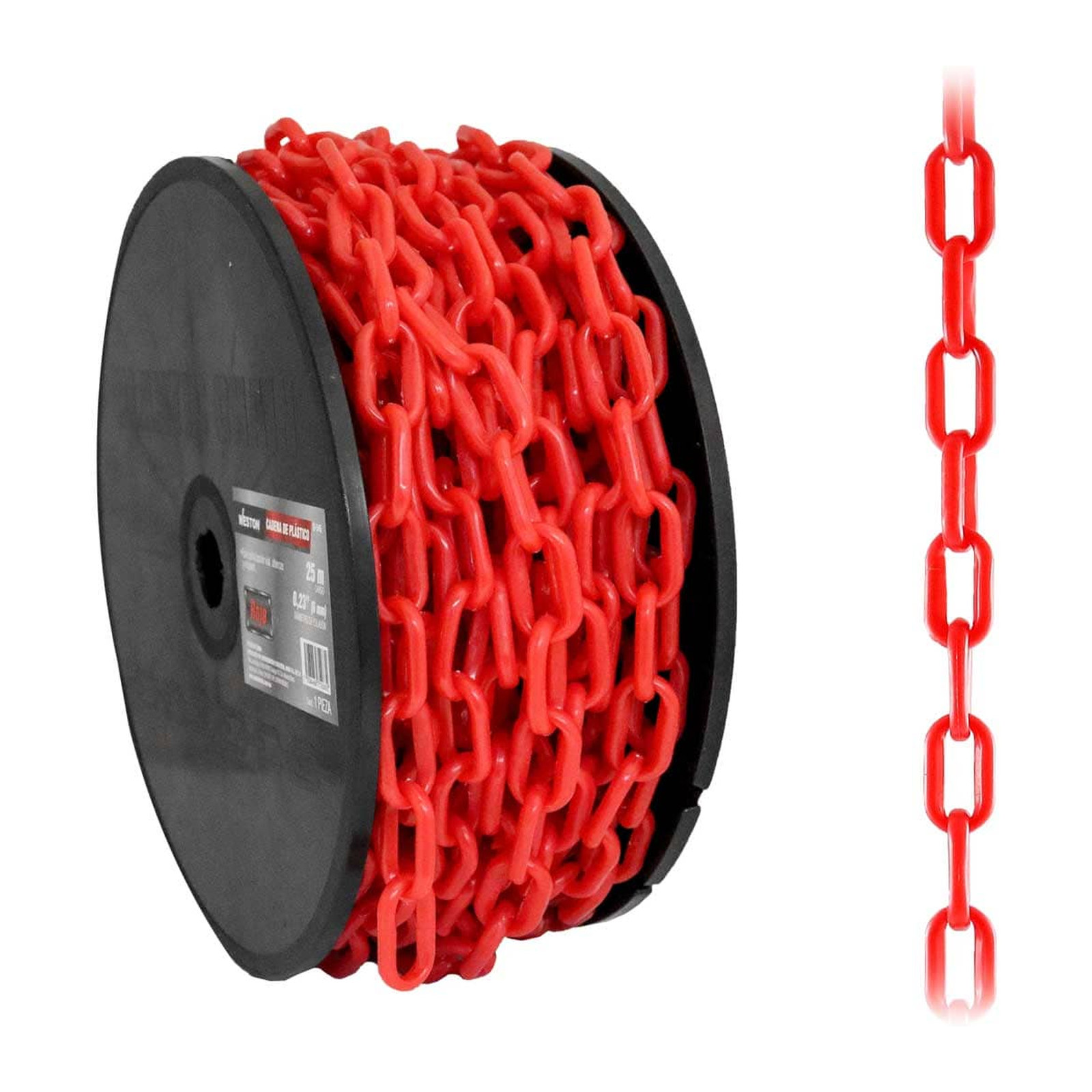 Cadena de Plástico Rojo 6 mm x 25 m Weston