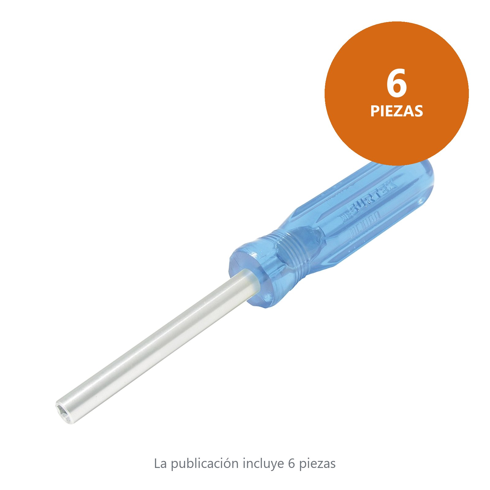 Destornillador con mango azul, mágnetico para puntas hexágono intercambiables de 1/4" Surtek - Imagen 3