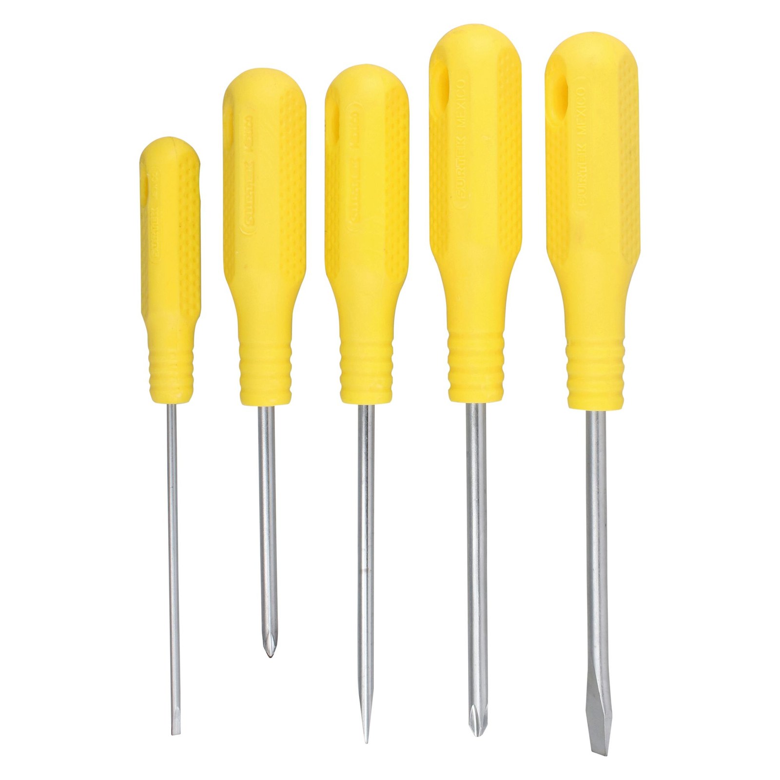 Juego de destornilladores con mango amarillo combinados, 5 piezas en estuche Surtek - Imagen 4