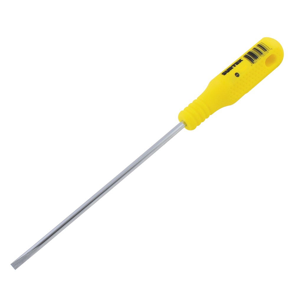 Destornillador con mango amarillo, punta cabinet barra redonda 1/8" x 3" Surtek