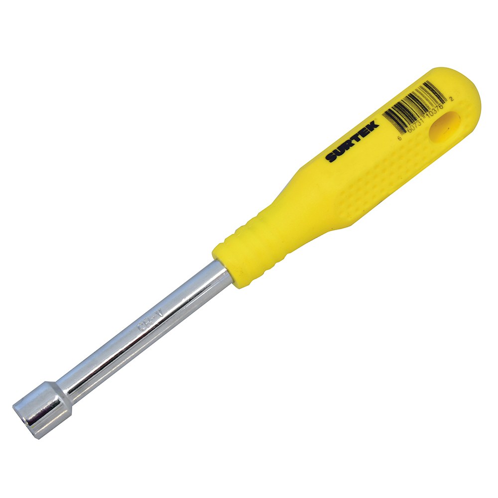 Destornillador con mango amarillo, de caja en pulgadas 1/4" x 3" Surtek