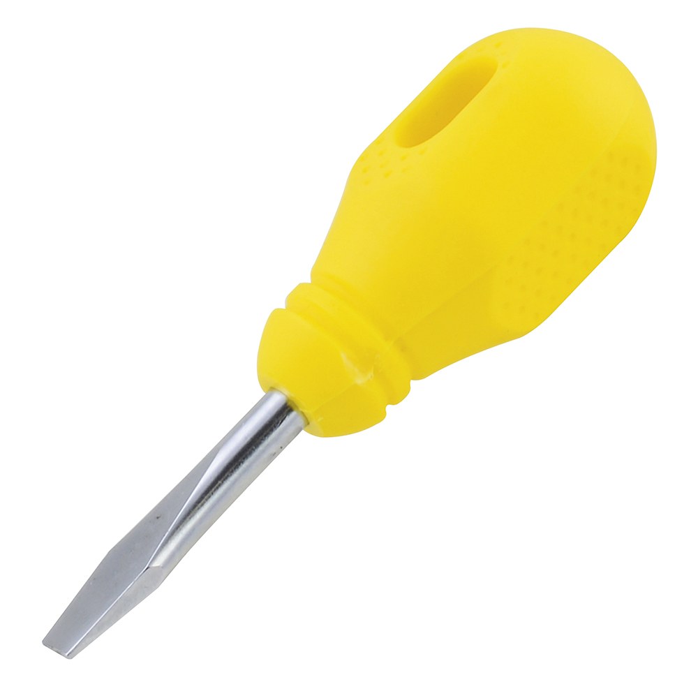 Destornillador con mango amarillo, tipo trompo punta plana 1/4" x 1-1/2" Surtek