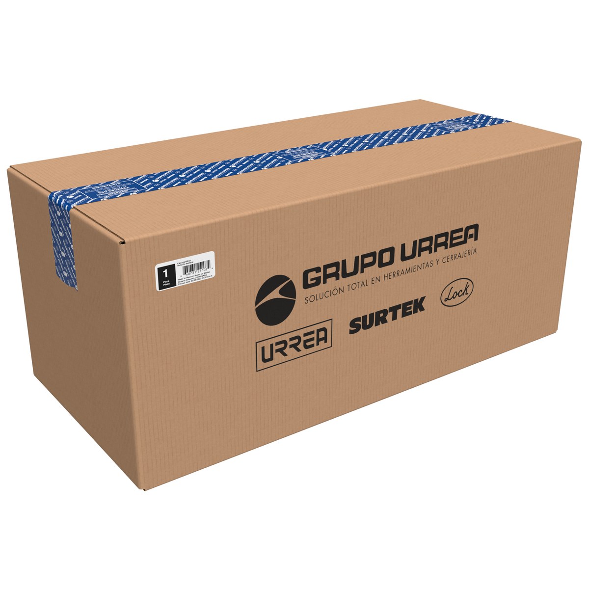 Caja portaherramientas metálica con asa metálica color negro 17" x 7" x 7" Urrea - Imagen 2
