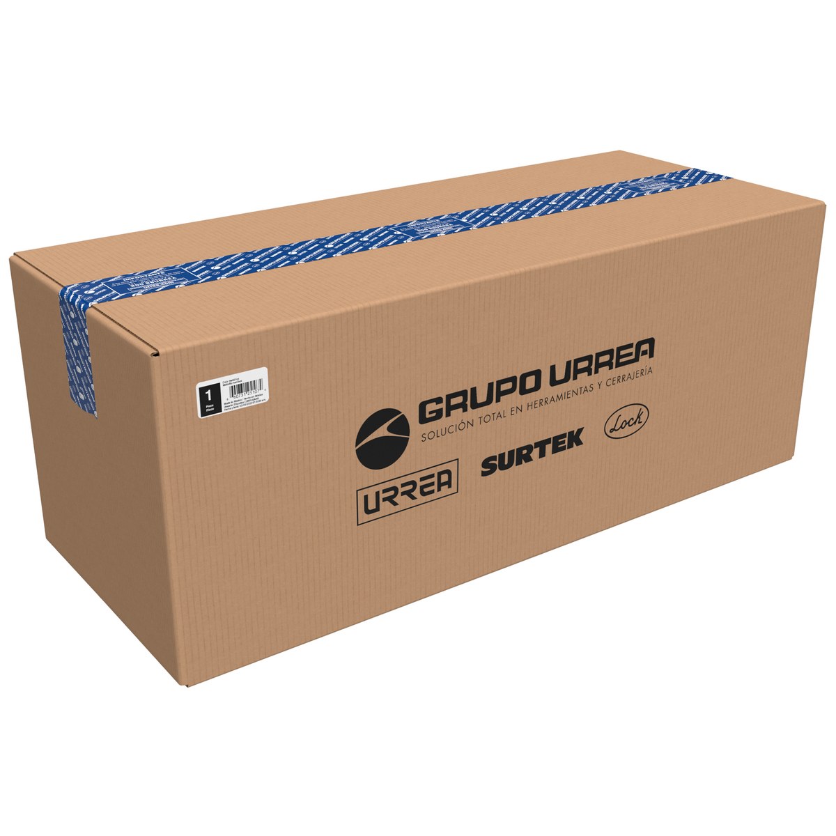 Caja portaherramientas metálica con asa metálica color negro  24" x 9" x 9" Urrea - Imagen 2