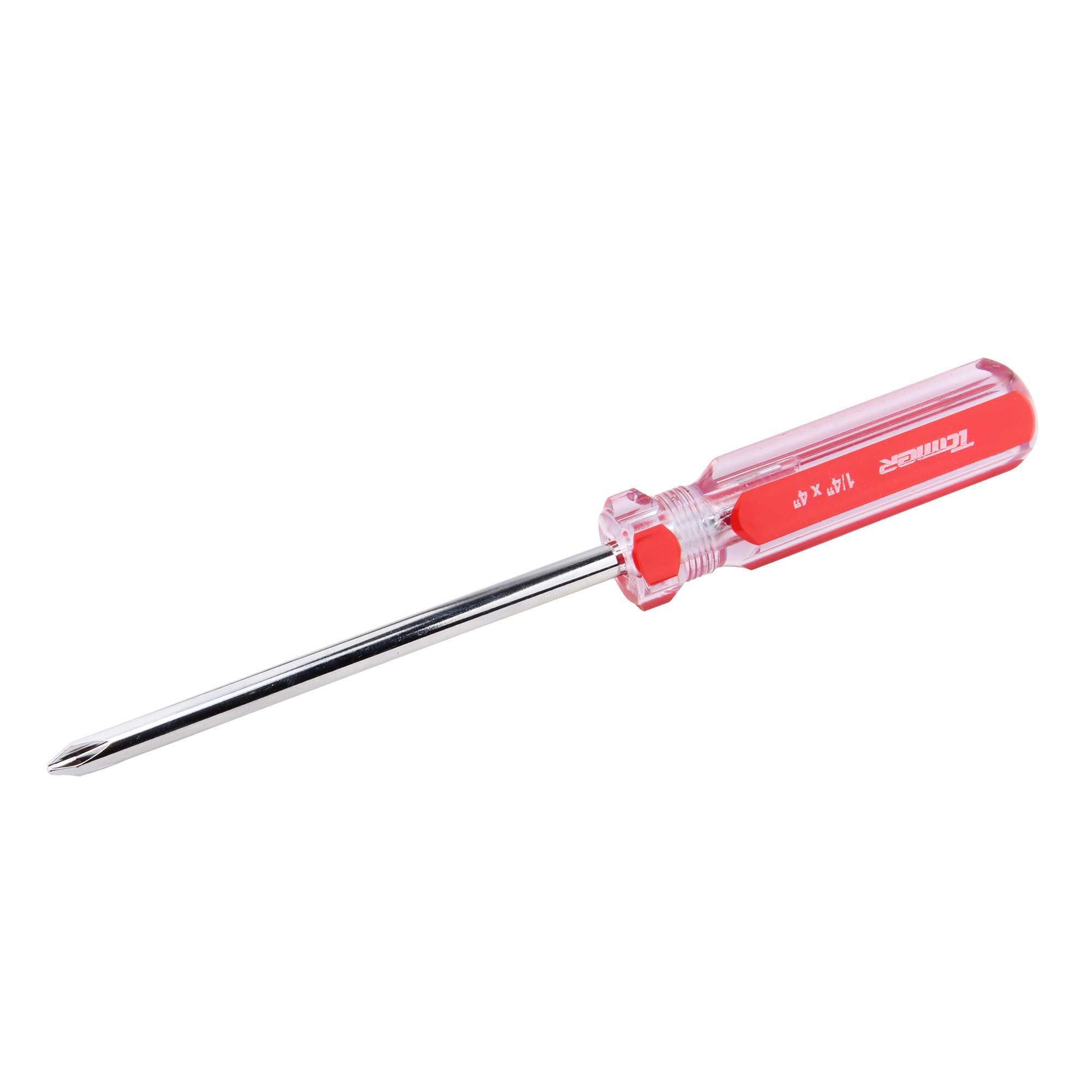 TAMER DC-144 Desarmador cruz 1/4"x 4", barra acero cromado, mango PVC - Imagen 3