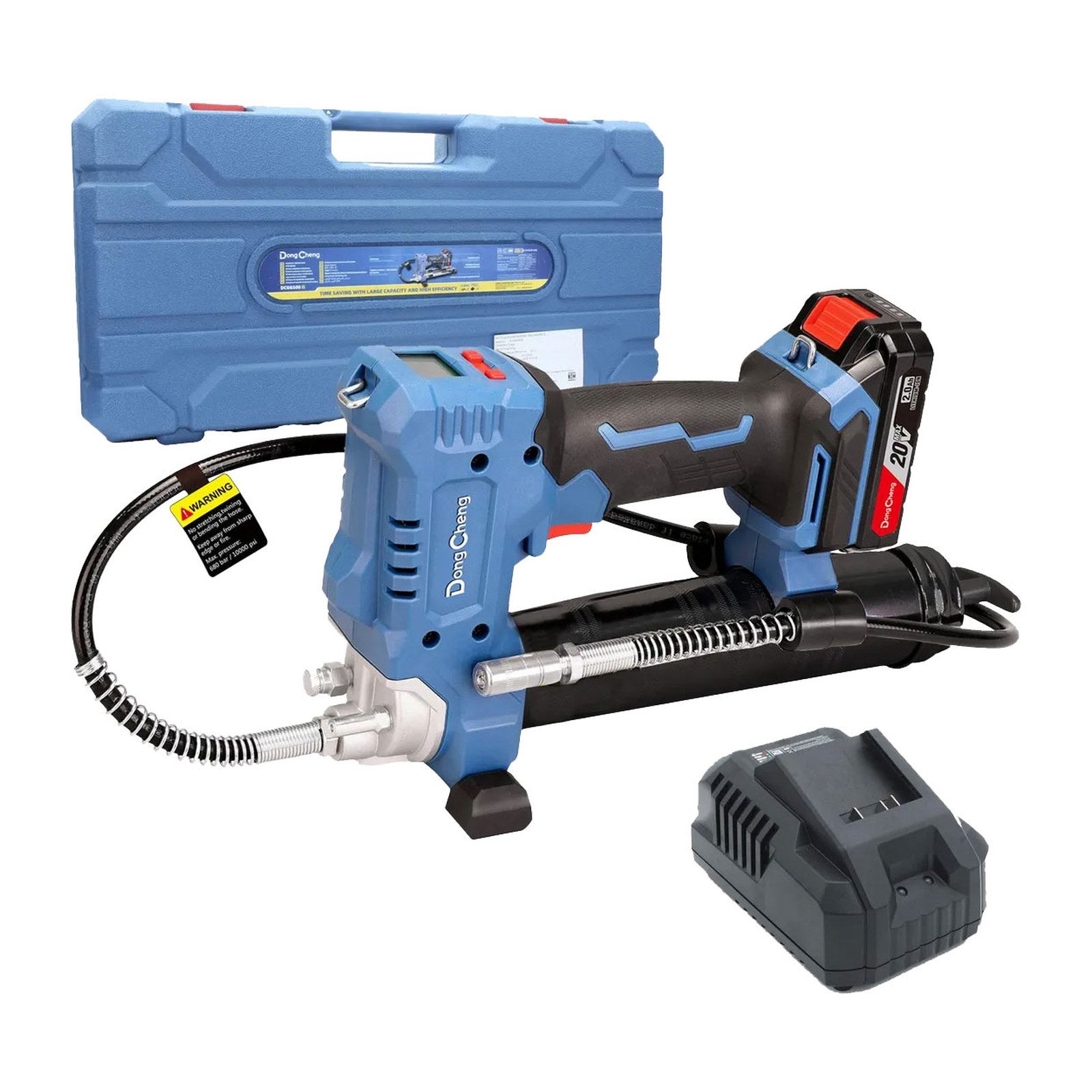 Engrasadora Inalámbrica Sin Carbones DONGCHENG 20V 2.0Ah 10000 PSI