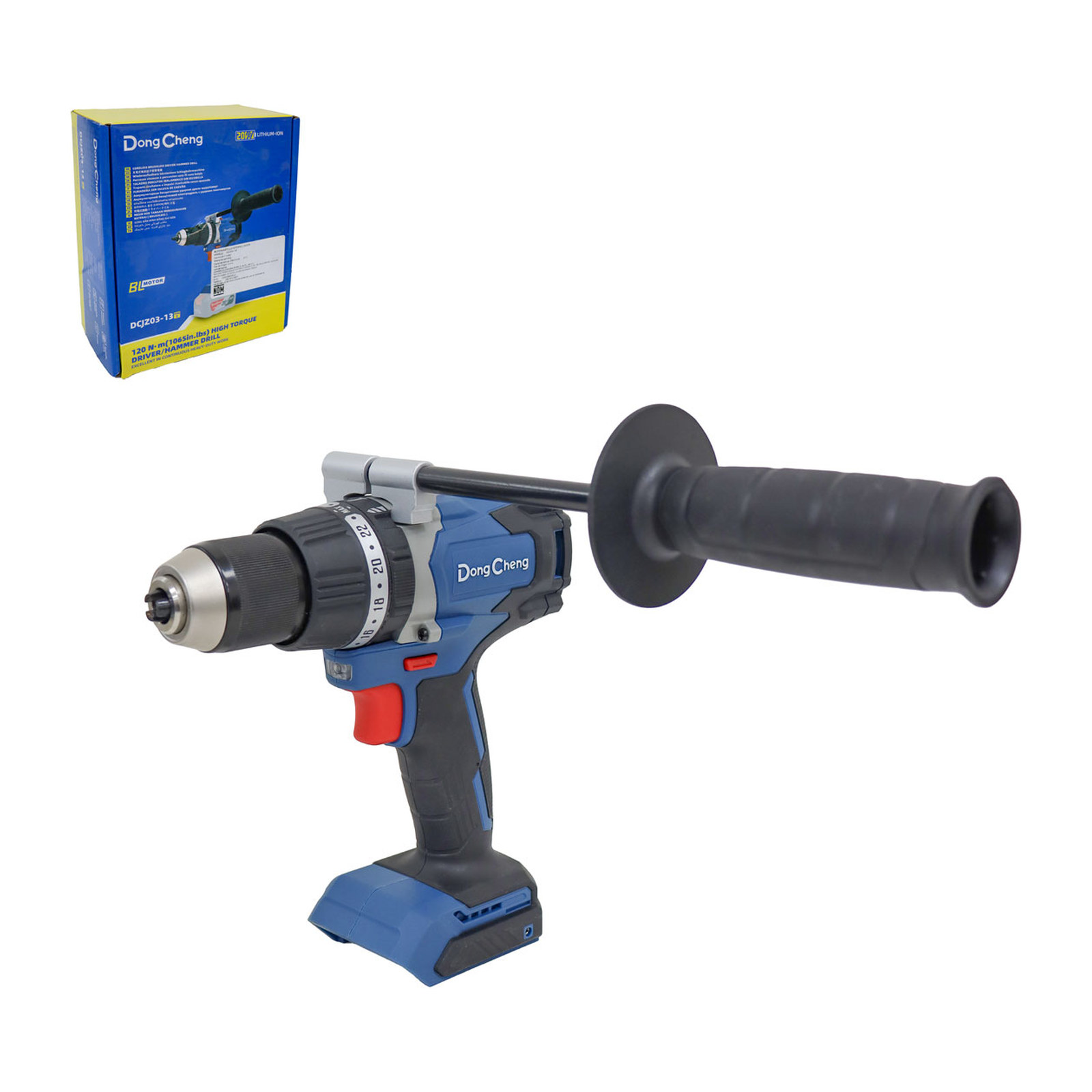 Rotomartillo Atornillador Inalámbrico Sin Carbones DONGCHENG 20V MAX 1/2" 2000 RPM 32000 IPM (Sin Batería)